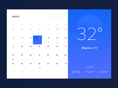 Calendar / Weather Web App