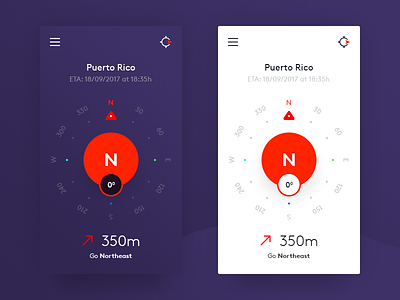 Compass App Design android app clean compass design directions ios minimal mobile navigation ui ux