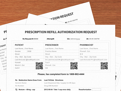 Prescription Authorization Request - Medical doctor hospital medic print design blackwhite
