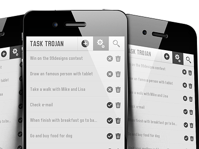 TASK TROJAN (NOT OFFICIAL) - iOS app design app clean design ios minimal sleek