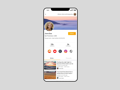 Discover Jane Doe's followers. account brand design design app figma icon interface landing page product ui uiux