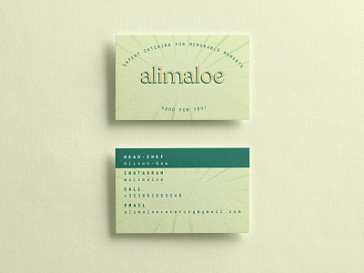 Alimaloe branding business card chef cooking design food illustration illustrator logo sticker typogaphy