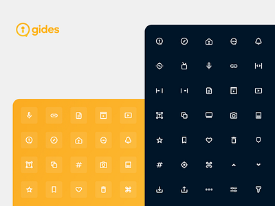 System icons for Gides brand clean color palette design icon icon design icon set iconography illustrator product system icon ui uiux vector