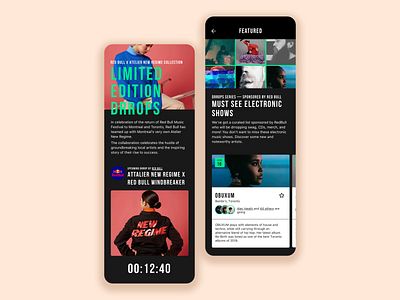 Concerts App marketing mobile app mobile design music app