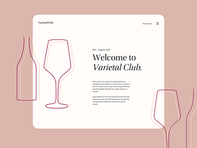 Curated Wines Newsletter brand design branding design ecommerce newsletter typogaphy web web design