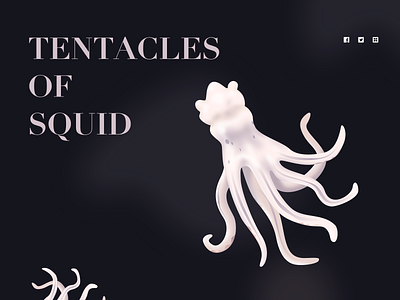 tentacles of squid design icon illustration logo ui vector web