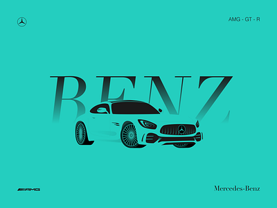 BENZ-AMG-GT-R design icon illustration vector
