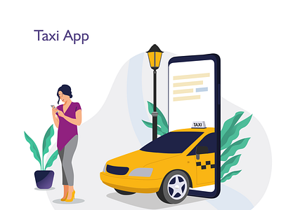 Texi App illustration taxi app