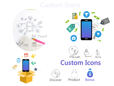 Custom Icons custom icons icon icons design illustration ui ux vector