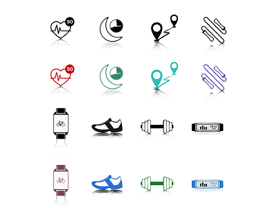 Fitness Icons custom icons design icons design illustration ui ux vector