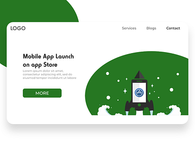 Mobile App Launch on app Store app promotion app store illustration launch app