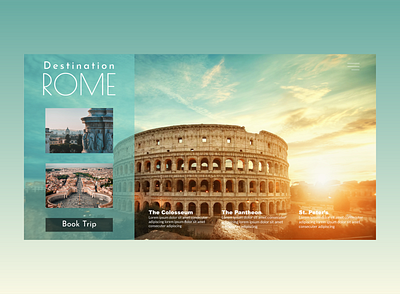 Destination: Rome adobe illustrator css design figma html illustration typography ui ui ux design ux vector web web design