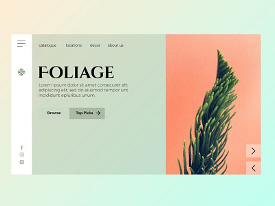 Foliage - UI design for horticulture website adobe illustrator css figma figmadesign minimal ui ui ux design ux web web design