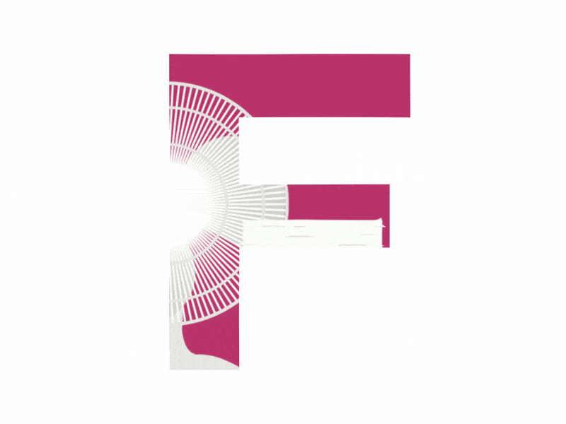 F Is For Fan debut fan flat design flat animation flat art gif heatwave loop looped summer type type animation type art type challenge type daily