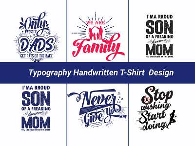 Typography Handwritten T shirt Design