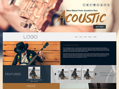 Acoustic design typography ui web website website concept website design