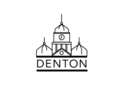 Denton, TX Logo brand city courthouse denton illustrator line logo project simple student texas tx