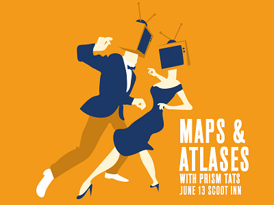 Maps & Atlases alternative austin bands dance heads illustration music poster tv