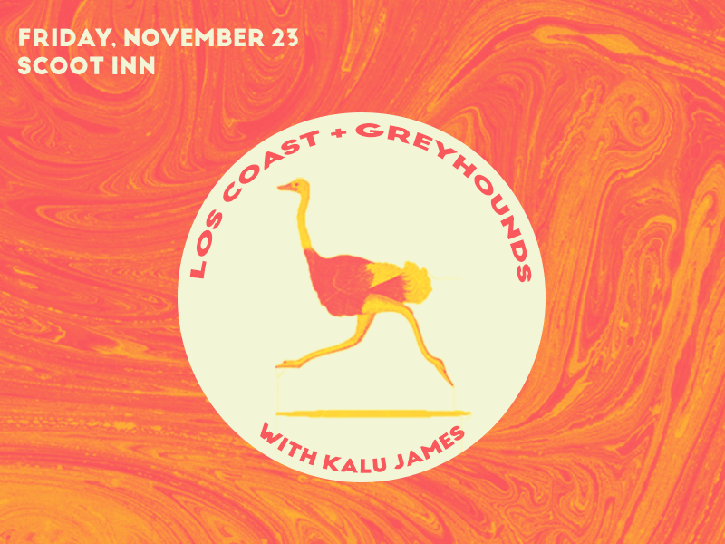 Los Coast & Greyhounds animation austin austin texas bands bird music music art poster psychadelic running show texas