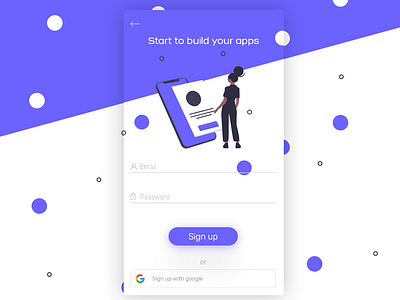 Sign up #DailyUI #DailyChallenge app design illustration minimal signup ui ux