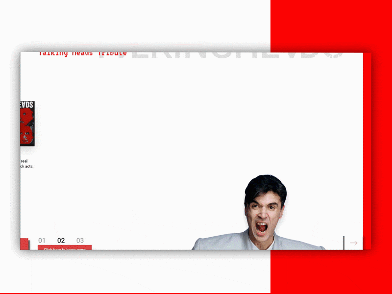 Talking Heads Tribute #DailyUi dailyui design minimal ui ux