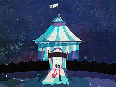 Tent circus illustration shadow