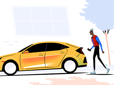 Uber animation illustration motion graphics pitch styleframe visdev