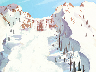 Force Majeure avalanche illustration mountains movie poster rocks snow trees