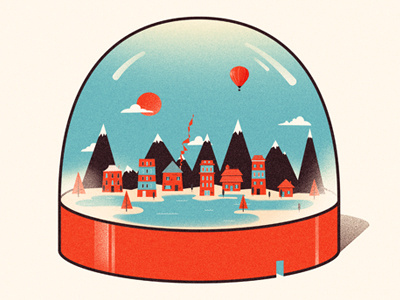 Snowglobe cd artwork illustration snowglobe texture