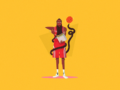 The Beard addidas basketball beard character illustration james harden nba