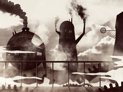 Steampunk cd artwork illustration industrial sci fi steampunk texture