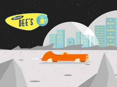 Sweet Dee's illustration music video space
