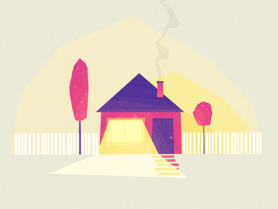 Finish Your Collapse & Stay For Breakfast house illustration morning night suburbs texture