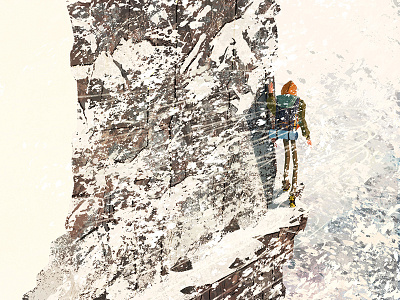 The path blizzard climbing environment hiking illustration landscape
