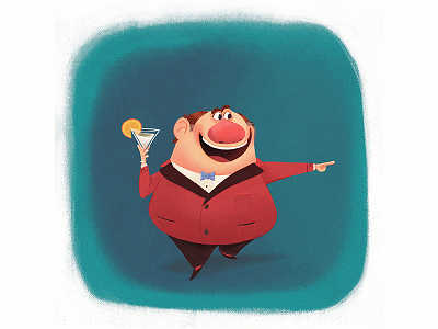 Schoolism character design illustration martini mascot