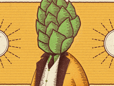 Hophead beer hop icons illustration money