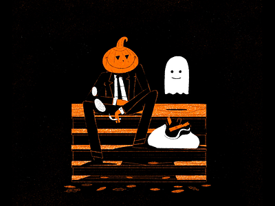 Spooky 2d animation cel halloween illustration mixed parts pumpkin smoke spooky trick or treat