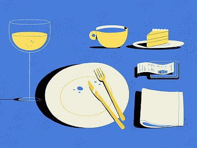 Dinner dinner food illustration wine