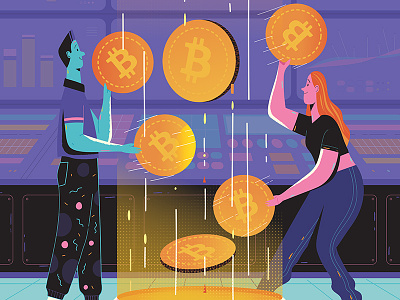 Crypto bitcoin cyrpto finance future illustration tech