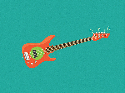 Geeetar & Bass bass guitar illustration instrument rock