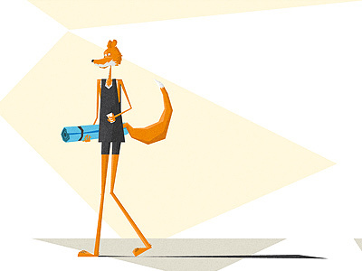Yoga Fox fox illustration yoga