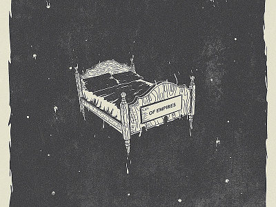 Sleepyhead bed dreams drips illustration lost nightmares ooze space