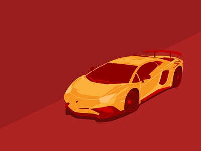 Lamborghini Aventador SuperVeloce adobe adobe illustrator adobeillustator art auto automobile aventador car art cars cartoon design illustration illustrator lamba lamborghini red sport car superveloce vector yellow