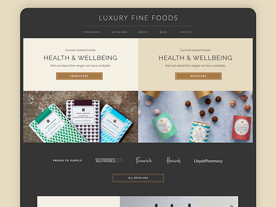 Luxury Fine Foods dark ui dark website food website luxury website modern website