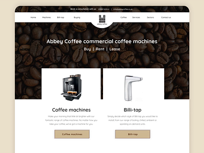 Coffee Shop Website clean website coffee machine website coffee website modern website