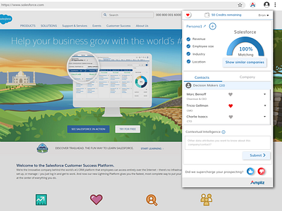 Sales buddy chrome extension design extensions photoshop sales dashboard sales tool salesforce ux