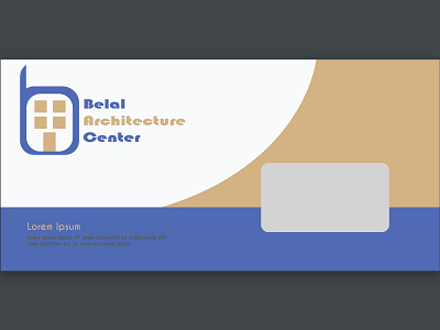 Envelope and logo for architecture center advertise architecture art center design egypt envelope envelope design illustration logo study vector