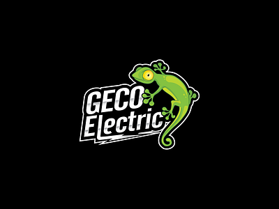 GECO Electric brand brand identity branding bright electric gecko green island logo logo design logodesign logos power white