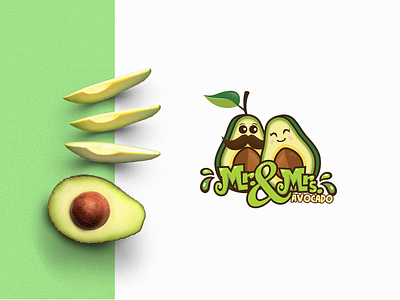 Mr & Mrs. Avocado | Logo Design avocado avocado toast brand brand identity branding branding design green illustration logo logo design logos mr mrs