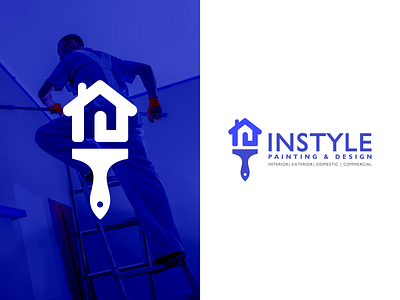 Instyle Painting & Design | Logo Design blue brand brand identity branding commercial design exterior design interior design logo logo design logos printing